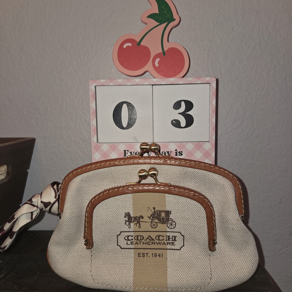 Coach Beige and Brown Leatherware Wallet - Picture 4 of 8